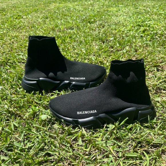 Balenciaga Speed Trainer Sock Sneakers Black Men’s - Picture 3 of 3